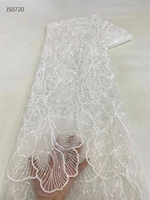 Nouveau Sequin broderie mariée tissu disque broderie 3d ruban broderie Net tissu mariage dentelle tissu pour prix de gros