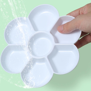 YEEART Art 7-Well Studio Plateau <span class=keywords><strong>de</strong></span> palette <span class=keywords><strong>de</strong></span> peinture en porcelaine pour peinture à la gouache à l'<span class=keywords><strong>aquarelle</strong></span> - Product Image 3