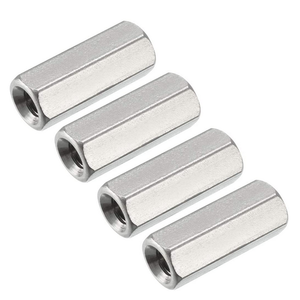Hex Nut M10 Metric 18mm Length Zinc Plated Fully <b>Threaded</b> Class 8.8 for Pipe Nipple Gas Installation - Product Image 6