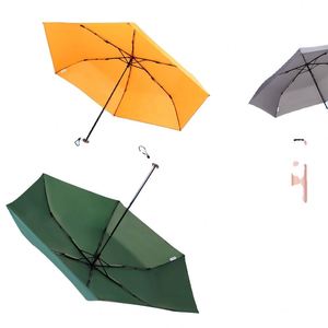 Parapluie de haute qualité Rst 100G à revêtement couleur claire, pliable en 3 sections, 6 baleines, avec étui cadeau - Product Image 3