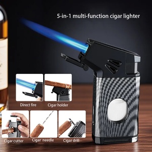 Torcia multifunzione per accendisigari di lusso con tagliasigari V supporto per accendisigari ago personalizzato stile classico - Product Image 3