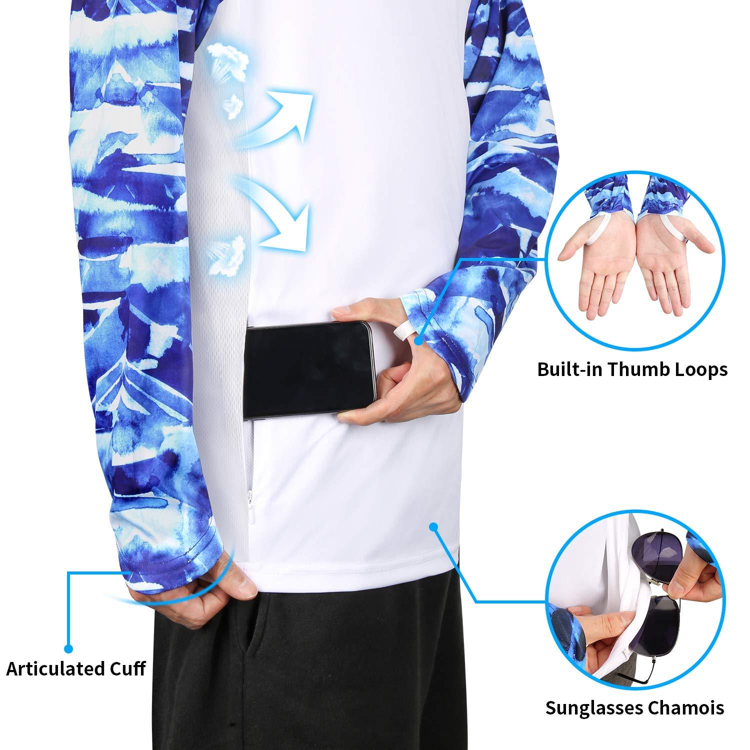 UPF50 Camicia Da Bagno Uomo Maniche Lunghe - UPF 50+, Asciugatura Rapida, Pesca E Sport Rash Guard - 9