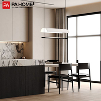 PA Modulaire Style Minimaliste Readymade Conceptions Intégrées Comptoir en Marbre Intelligent Armoires de Cuisine avec Table de Rangement