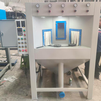 Machine de sablage à eau de type boîte fermée sur mesure, sablageur humide en acier pour le nettoyage industriel de la rouille, vente en gros
