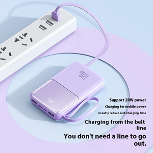 핫 세일 고용량 20000mAh 120W 초고속 충전 파워뱅크 케이블 포함 휴대용 파워뱅크 전화용 파워 스테이션 - Product Image 6