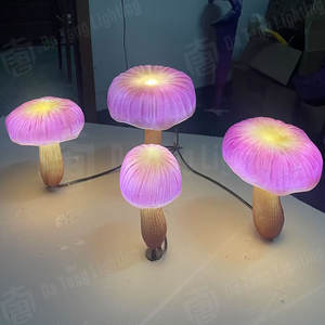 Mini Lámpara Decorativa de Resina LED con Forma de Hongo y Planta Acuática, Impermeable, para Iluminación de Parques y Paisajes - Product Image 2