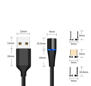 <span class=keywords><strong>Cavo</strong></span> Dati Magnetico USB 3in1 da 1m per Ricarica Rapida 3A, Compatibile con <span class=keywords><strong>iPhone</strong></span> / Micro / Type-C - Product Image 5