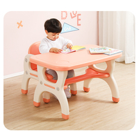 Ensemble Moderne de Table et Chaises en Plastique Multifonctionnel pour Enfants, Idéal pour Manger, Étudier, Jouer à la Maison, au Bureau, au Centre Commercial, en Extérieur ou à l'École