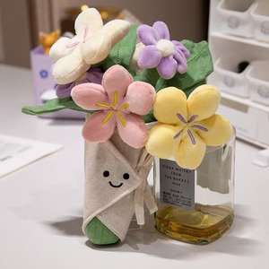 Tiktok 2025, regalos creativos para el Día de San Valentín, flor de hamburguesa de mano, juguetes de peluche, ramo de flores rosas para novia - Product Image 2