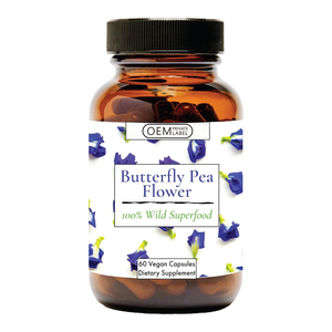Cápsulas de Flor de Guisante Mariposa Orgánica, Ricas en Antioxidantes, Sin OMG, Veganas, Sin Cafeína, 60 Cápsulas Veganas, Polvo Orgánico para la Salud - Product Image 1