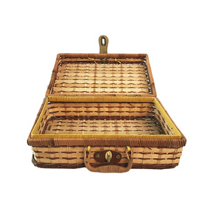 Panier de rangement en rotin naturel à la vente chaude, couleur et taille personnalisables, boîte cadeau, design multifonctionnel pour les voyages et les pique-niques - Product Image 6