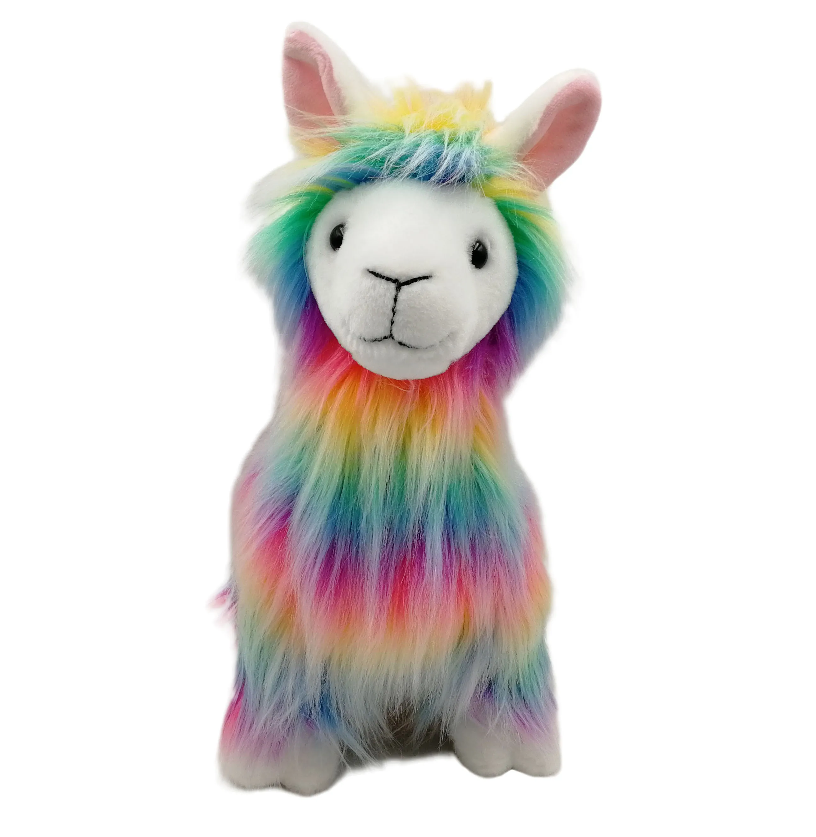 Commercio all'ingrosso personalizzato OEM/ODM nuovo materiale colorato ad alta pila moda morbido peluche 12 pollici H arcobaleno ad alta pila lama