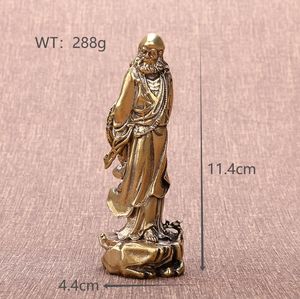 Статуя Будды Бодхидхарма патриарх Бронзовая статуэтка из латуни - Product Image 2