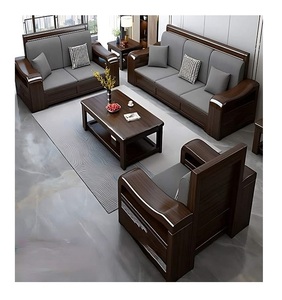 Phòng khách sofa sang trọng thiết lập hiện đại sofa cắt đồ nội thất phòng khách vải gỗ miếng bọt biển thêm góc lớn sofa 2025 bán - Product Image 5