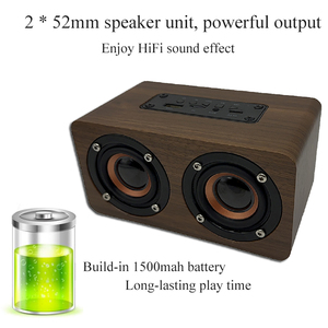 Có Thể Sạc Lại 1500 Li-Ion Pin Powered Bằng Gỗ Mini Loa Không Dây Di Động Âm Bass Nặng Âm Nhạc Loa Với Hẹn Giờ Màu Xanh Răng - Product Image 4