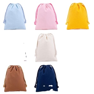 Custom Draw String <b>Bag</b> <b>Small</b> Pouch Organic Muslin Cotton <b>Canvas</b> Drawstring Promotional <b>Bag</b> for Jewellery Packaging - Product Image 1