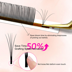 Abonnie 0,07 marrón 5D flor Ángel bandejas para pestañas Color Mega clásico prefabricado aspecto húmedo cerrado ventilador picos extensión de pestañas suministros - Product Image 5