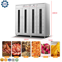Déshydrateur alimentaire électrique numérique à double porte grande capacité avec 24 plateaux, déshydrateur commercial pour fruits et légumes