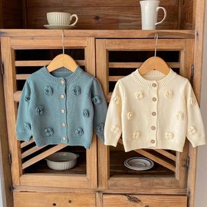 Pull en tricot personnalisé avec logo pour bébé garçon, cardigan en tricot pour nouveau-né, <span class=keywords><strong>manteau</strong></span> en tricot pour bébé, vêtements en tricot de couleur unie pour enfants - Product Image 4