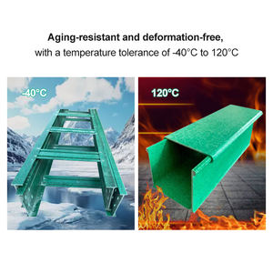 제조업체 FRP 산업용 통풍 사다리형 와이어 메쉬 브리지 랙 케이블 트레이 실외용 부식 방지 코팅 - Product Image 5