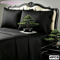 Parure de draps de luxe pour hôtel, style américain, 3/4 pièces, 100 % polyester double brossé, doux, pour la maison, vente en gros, prête à l'emploi (RTS)