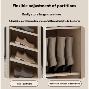 カスタムメイドの高品質でモダンな防水エコフレンドリー木製靴収納キャビネット（リビングルーム、廊下、ダイニングコーナー家具用） - Product Image 3