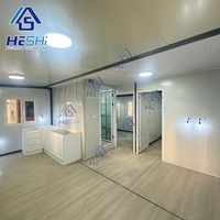 Maison préfabriquée mobile extensible en conteneur de 20 pieds ou 40 pieds, maison préfabriquée extérieure, salle de bain, maison portable