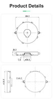 Mella SJTW 2-Pin-Stecker Flachkabel Elektrische Einziehbare Stromkabelrolle für Unterhaltungselektronik & Haushaltsgeräte 1,5m/1,8m/2m