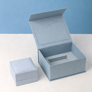 Manufacturer Customized Magnetic Eco-friendly Cardboard Outer Flip Top <b>Box</b> Microfiber Inner <b>Ring</b> <b>Box</b> Premium Jewelry Storage <b>Box</b> - Product Image 4