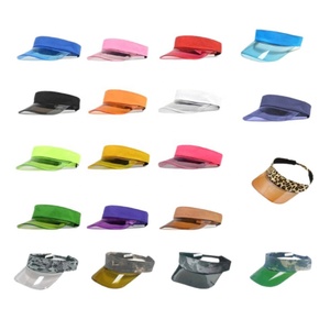 Sombrero de playa de verano a la moda para mujer con visera de leopardo con logotipo personalizado de ala de PVC transparente para uso al aire libre y deportivo al por mayor - Product Image 2