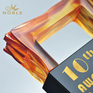 Trophée en verre de nouveau style Assemblage créatif du prix de la réunion annuelle de Crystal pour les employés exceptionnels Prix de charité <span class=keywords><strong>et</strong></span> d'amour - Product Image 5