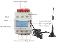 Compteurs d'énergie sans fil IoT Acrel ADW300 sur rail DIN triphasés pour armoire de distribution SCADA Modbus-RTU
