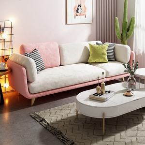 Nueva moda moderna niña muebles rosa, dos, tres asientos sofá apartamento - Product Image 2
