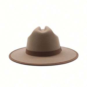Sombreros Fedora Panamá de Ala Ancha para Mujer, de Fieltro, Ecológicos, Casuales, para Invierno, con Logotipo Personalizado, de Alta Calidad, OEM - Product Image 2