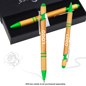 Custom Logo Printed Laser Recycled Bamboo Ballpoint <b>Pen</b> Promotional Stick Manufacturer for Stationery Gift - Product Image 3