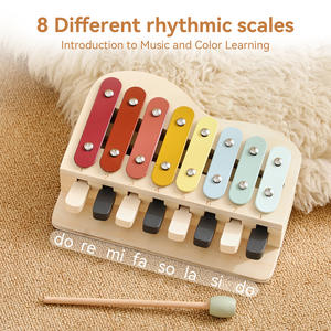 Juguete Educativo Montessori para la Primera Infancia, Xilófono, Piano <span class=keywords><strong>de</strong></span> Ocho Notas, Instrumento Musical <span class=keywords><strong>de</strong></span> Iniciación, Regalos <span class=keywords><strong>de</strong></span> Cumpleaños para Niños Pequeños - Product Image 3