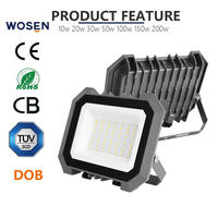 Projecteurs LED en aluminium antidéflagrants IP65 10W-200W pour stades sportifs extérieurs Éclairage haute puissance étanche 1 an