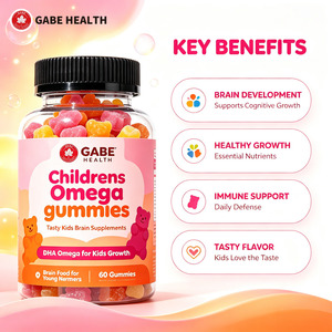Gomitas de Omega 3 DHA para Niños, Marca Privada OEM, 60 Unidades, Desarrollo Cerebral, Concentración, Crecimiento, Inmunidad, Edades 2+ para Niños, Personalizadas - Product Image 3