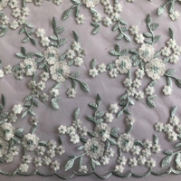 Tissu de dentelle brodée florale multicolore pour vêtements de scène et accessoires vestimentaires pour filles vente en gros