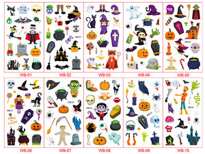 Impermeable <span class=keywords><strong>bruja</strong></span> fantasma sangre fluorescencia temporal Halloween tatuaje para niños - Product Image 4