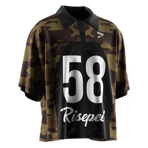 เสื้อฟุตบอลอเมริกันสไตล์เรโทร คอปกโปโล ผ้าตาข่ายน้ำหนักเบา ระบายอากาศได้ดี เหมาะสำหรับใส่ลำลองทุกวัน - Product Image 5