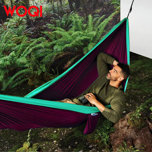 Woqi-hamaca de tela de nailon para acampar al aire libre, paracaídas, tamaño grande, 100% - Product Image 6