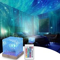 Lampe Stellaire Aurores Boréales pour Chambre Fille, Projecteur Galaxie LED d'Ambiance avec Télécommande, Veilleuse de Chevet