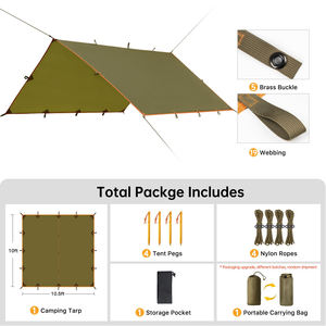 Étanche Portable Bâche Multifonctionnel Camping En Plein Air Voyage Auvent Sac À Dos Bâche Abri Durable et Résistant À L'eau - Product Image 2
