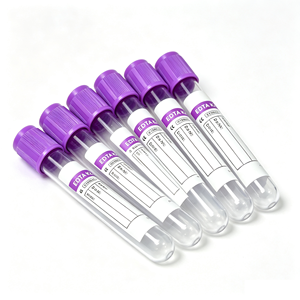 Tubos de Recolección de Sangre con Tapa Morada <span class=keywords><strong>EDTA</strong></span> K2 de 2ml-5ml, con <span class=keywords><strong>Anticoagulante</strong></span> Secado por Pulverización, Certificación CE, Uso Hospitalario - Product Image 4