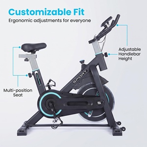 Vélo de spinning à transmission par courroie silencieuse pour la maison et l'appartement, personnalisation de la routine d'exercice, logo personnalisé - Product Image 4