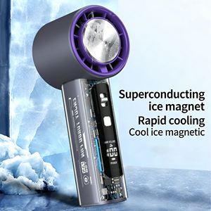 Nuevo mini ventilador portátil con diseño transparente estilo mecha, pantalla digital, turbina de alta velocidad y enfriamiento rápido - Product Image 6