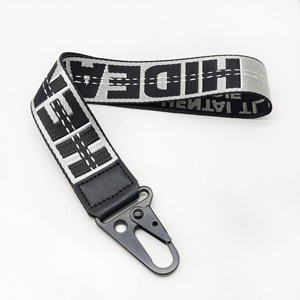 ZONESIN Dây Móc Khóa Nylon Màu Trắng Phong Cách Xa Dây Buộc Dệt Thêu Làm Theo Yêu Cầu Dây Đeo Chìa Khóa Cổ Tay Ngắn - Product Image 5