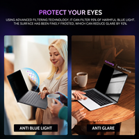 360 ° Pantalla de Privacidad para Portátil de 4 Vías, 14 Pulgadas, Anti Luz Azul, Relación de Aspecto 16:9, Cobertura Total, Sin Burbujas, Mate, Antideslumbrante