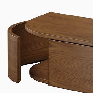 Деревянная многофункциональная тумба под телевизор, настенная подставка для ТВ, идеально подходит для квартир, небольших комнат, гостиных - Product Image 4